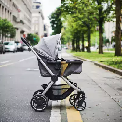 Convertible stroller with bassinet